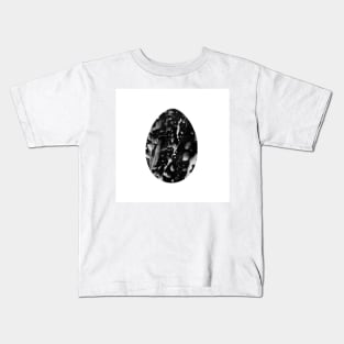 Easter egg - monochrome black-white watercolor, isolated on white background. Design for background, cover and packaging, Easter and food illustration, greeting card. Kids T-Shirt